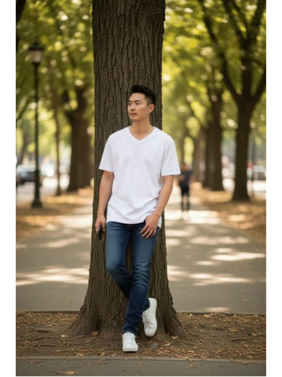 Jockey Other - Men's Jockey White V-Neck Short Sleeve Tee L